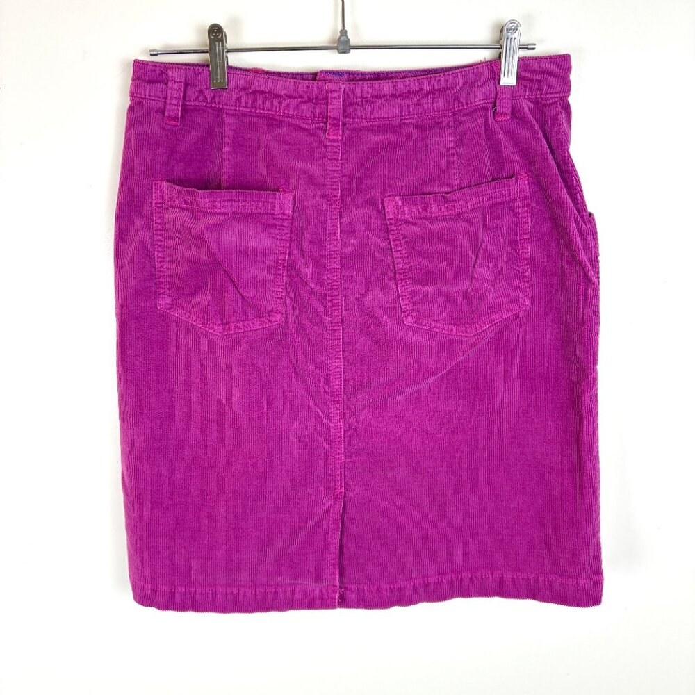 Anthropologie Pilcro Magenta Corduroy Skirt 8 - Picture 3 of 9
